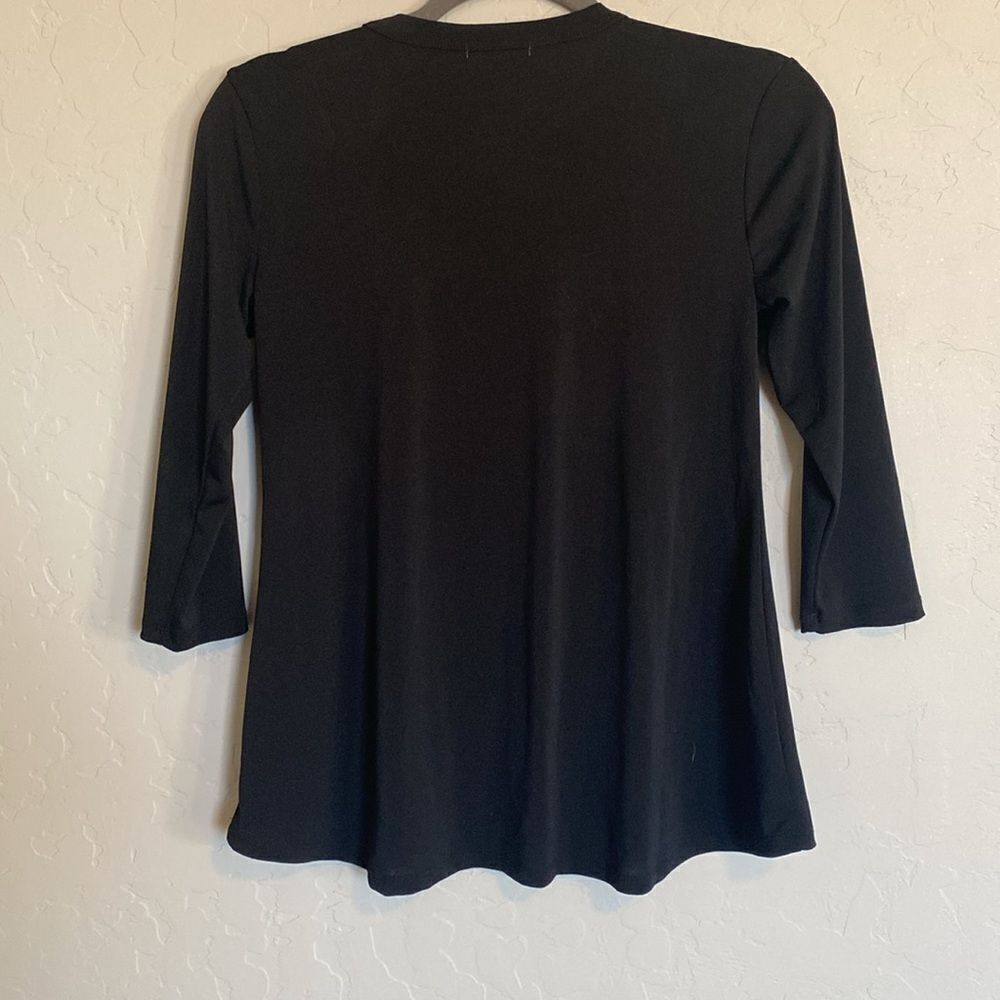 New with tags black top with embroidery - Picture 5 of 7